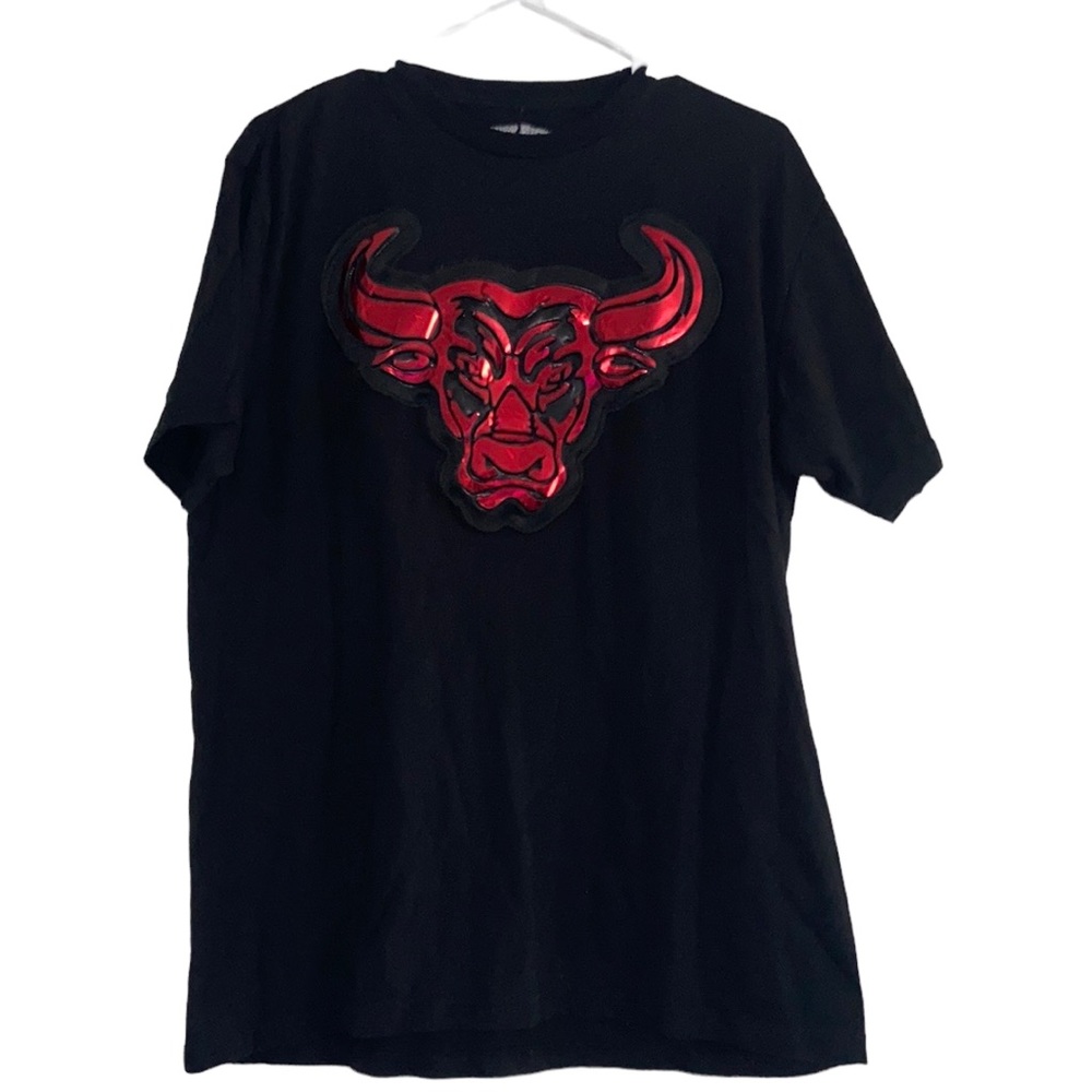 Eighty Eight Men's Bull Print Shirt Size Large Cotton